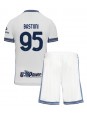 Inter Milan Alessandro Bastoni #95 Replika Borta Kläder Barn 2024-25 Kortärmad (+ byxor)